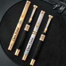 12pcs Metal Shell Ballpoint Pens, Laser Engraved "I Love Dubai", Copper Alloy Metal Texture, Clear And Deep Engraving Mark, Writing Pen, Suitable As Festival Gift - One Size - View 9