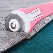 Sharp Rotary Fabric Cutter - Rotating Craft Knife With Retractable 28mm Blade, Ergonomic Handle And Hanging Hole, Suitable For Paper, Plastic, Fabric, Synthetic Leather - Multiple Styles - View 2