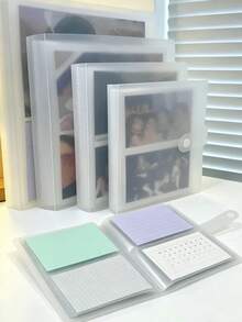 6 Inch Photo Album, 160/200 Slots Family Photo Album, Photo Album, 80/120 Slots Transparent Album For Idol Card Collection, Index Card Album, Flash Card, Diamond Book Painting Storage Book, Commemorative Album, Collection Album - Type a - View 8