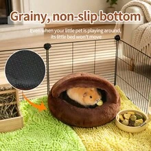 ITANDME Round Guinea Pig Bed, Semi-Enclosed Design, High Side Walls, Non-Slip Base, Winter Guinea Pig Bed, Suitable For Guinea Pigs, Degus, Ferrets And Other Small Pets - View 7