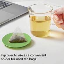 1pc Silicone Tea Bag Holder, Can Be Used As Tea Bag Fixer And Squeezer, Convenient To Use, No Residue, Dishwasher - Multicolor - View 3