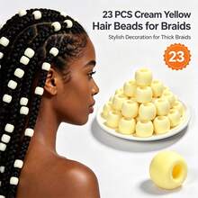 23/119Pcs Multicolor Large Hole Silicone Hair Beads, Dreadlock Braid Decor Beads, Thick Braids Hair Accessories For DIY Hairstyle Decoration - Silicone Hair Beads - View 7