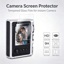 3pcs Transparent Tempered Glass Screen Protector Film 9H Camera Screen Protector Film For IN-Stax Mini Camera Display Screen Protection Glass Anti-Fall Anti-Scratch Tempered Glass Easy Installation No Bubbles Camera Accessories - View 1