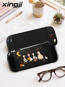 Xingji, 1pc Halloween Cartoon Animal Pattern Game Console Protective Case, Suitable For Switch2 (2025)/Switch OLED/Switch Console, Made Of Soft TPU Material Soft Shell/Hard Shell, Universal Storage Bag, No Need To Disassemble, Anti-Drop Anti-Dust, Ideal Gift Compatible With Switch Gamers - View 6