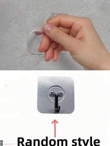 100/80/60pcs Easy To Install Waterproof Practical Wall Hooks - Stylish Plastic Wall Mount Brackets For Router, Power Outlet, Photo Frame, Remote Control - Waterproof Multi-Function Hooks, Practical Hooks, Adhesive Hooks, Towel Rack, Bedroom Wall Decor, Clothes Hanger, Hooks, Clothes Hanger, Organization And Storage, Bedroom Room Decor, Kitchen Accessories, Saudi National Day Decoration, Ramadan, Eid Al-Fitr, Valentine's Day, Christmas, New Year, Various Party Essentials - Multicolor - View 11