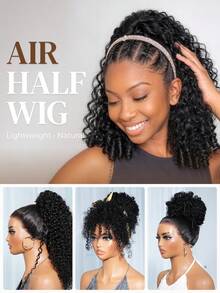 ARABELLA Burmese Curly Ponytail 100% Human Hair Drawstring Ponytail Extension Clip In Hair Curly Glueless Natural Black Onytails For Women Clip In On Ponytail Hair Extensions Beginner Friendly - SNatural - View 5