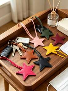 2pcs Five-Pointed Star Pendant, Star-Shaped Charm For Phones And Keys, Creative Star-Shaped Bag Accessory, Small Decorative Charm For Handbags, Minimalist Star-Shaped Ornament; Suitable For Decorating Bags And Keychains. - Multicolor - View 2