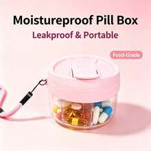 Latest Mini Portable 7-Compartment Pill Box, Vitamin Storage Box, Anti-Confusion Opening Design - View 2