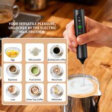 Pengaduk Susu Elektrik Genggam, Pengaduk Susu Elektrik Portabel, Pengaduk Susu Kopi Genggam Kecil, Dapat Diisi Ulang, Mudah Dioperasikan, Dengan Alas Pengisian Daya dan Beberapa Kepala Pengaduk, Mixer Cocok untuk Cokelat Panas, Cappuccino, Latte, Matcha, Hadiah Dapur, Hadiah Natal untuk Pecinta Kopi - MultiWarna - View 4