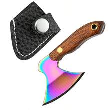 1pc Mini Knife Accessory, Can Be Used To Open Parcel Boxes, Also As Decorative Keychain/Leg Chain, Portable And Lightweight, Wooden Handle Stainless Steel Blade, Fun And Colorful, Includes Leather Case And Chain - Multicolor - View 12