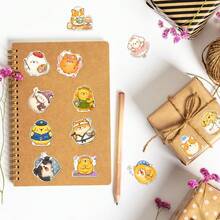 Kawaii Variety Puppy Sticker Pack 50Pcs, Cartoon Shiba & Husky Decorative Stickers For Scrapbooking And Accessory Embellishment - 50 PCS - View 9