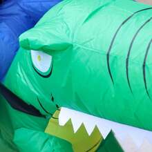 Adult Inflatable Crocodile Riding Costume, Green Alligator Blow Up Suit, Funny Cosplay Outfit For Halloween, Christmas, Stage Show - Multicolor - View 7