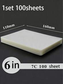 100pcs Transparent Plastic Laminating Pouches, 3 Sizes Available (3 Inch, 5 Inch, 6 Inch), Suitable For Cards, Business Cards, Office Documents, Photo Protection, Compatible With All Laminators - A - View 12
