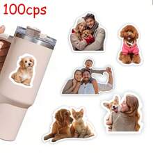 Customized Personalized Photo Stickers, Personalized Sticker Labels, Suitable For Home Souvenirs, Photo Decorations, Cute Souvenirs, Personalized Customized Photo Stickers, Adding Different Colors To Life - Multicolor - View 1