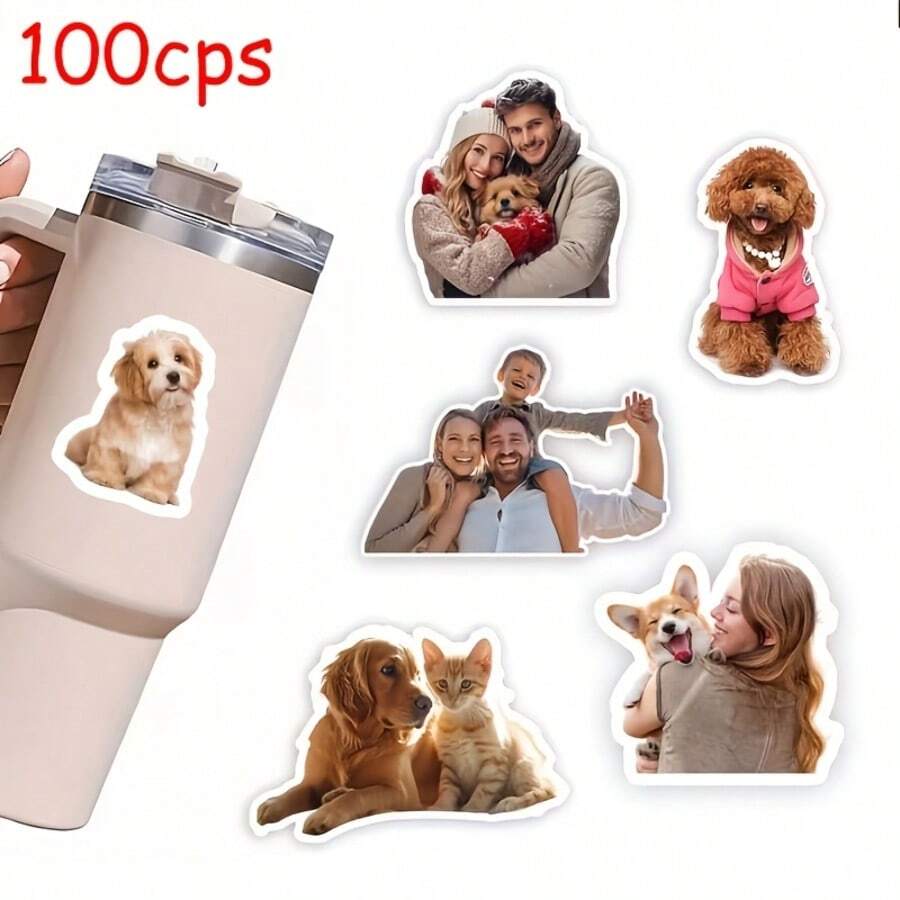 Customized Personalized Photo Stickers, Personalized Sticker Labels, Suitable For Home Souvenirs, Photo Decorations, Cute Souvenirs, Personalized Customized Photo Stickers, Adding Different Colors To Life - Multicolor - View 1