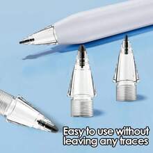 Silent Pen Tips Compatible With Apple Pencil, 1/2/4pcs, Compatible With 1st Generation, 2nd Generation And Pro Versions, Bullet-Shaped Tip, Paper-Like Smooth Touch, Providing A Fluid Writing Experience - Multicolor - View 6