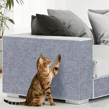 Cat Scratching Mat/Board, Self-Adhesive Cat Rug, Cutable Scratching Board, Prevents Cats From Scratching Sofas And Furniture, Suitable For Living Room, Bedroom, Sofa Wall, Cat Owners, Cats' Exercise And Rest, Promotes Scratching Habits, Valentine's Day, Thanksgiving, Party, Birthday Gift. - one-size - View 3