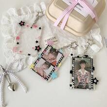 K-Pop Colorful Star Pendant Photocard Sleeve, Transparent 3 Inch Photocard Display Protective Case, Hard Card Holder - Multicolor - View 7
