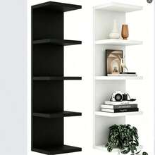 1pc Multi-Layer Minimalist Wall-Mounted Storage Shelf, Modern Living Room Bedroom Wall Decor Rack, Suitable For Books, Dolls, Toys, Clothes And More, Applicable For Home, Shop And Product Display - Multicolor - View 1