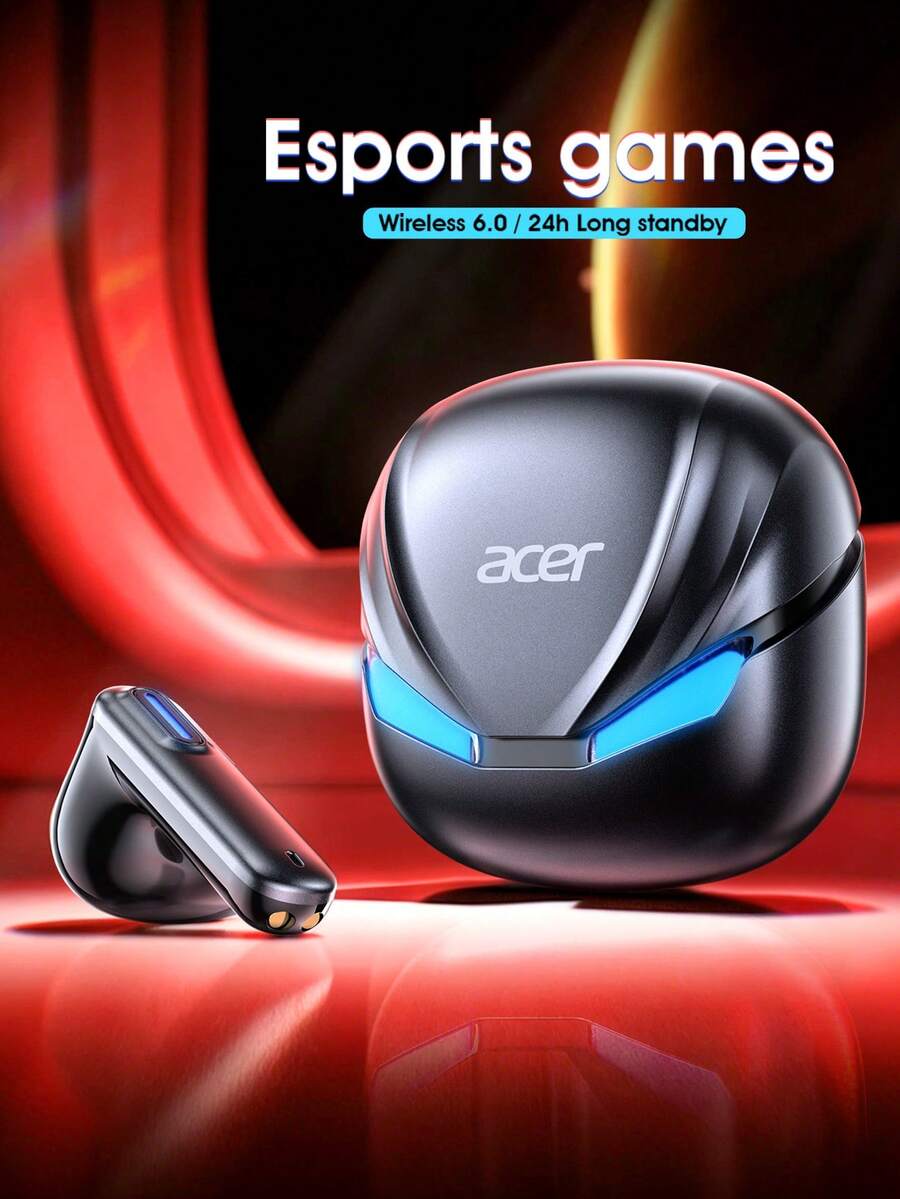 Acer OHR800 Gaming Semi-In-Ear Wireless Bluetooth Earbuds, Low Latency, Comfortable For Long Wear, Bluetooth 6.0, HD Calls, Sensitive Touch Control, 3D Stereo, Suitable For Mobile Games And Daily Use, Compatible With IOS/Android - View 1