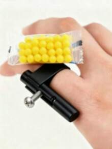 Mini Finger Gun Game For Stress Relief, Cute Cartoon Finger Gun, Palm Toy Prank Game Gag Toy - Multicolor - View 2