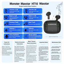 Monster Pure Aura HT10 True Wireless Bluetooth Earbuds, Anti-Loss App Positioning Support, 3g Ultra-Light Comfortable Semi-In-Ear Design, High Fidelity Sound Quality, Clear Calls, Sweatproof, Suitable For Daily Commute And Office - View 12
