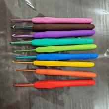 9pcs Purple Gradient Soft Handle Crochet Hooks, Silicone Non-Slip Handle Knitting Tools, 9pcs Purple Soft Handle Crochet Hook Set, Metal Needle Non-Slip Handle, Beginner Handmade Yarn Knitting Doll Scarf Sweater DIY Tools. - Multi-color Set - View 14