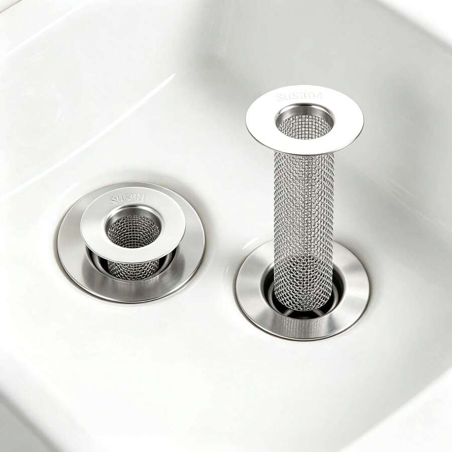 1pc Bathroom Drain Hair Catcher, Suitable For Bathroom Sink, Bathtub And Shower Drain, Bathroom Decor, Home Decor, Autumn Decor, Back To School