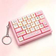 1pc Mini 26-Key Keyboard Button Fingertip Press Creative Keychain Backpack Pendant Stress Relief Toy - Multicolor - View 5