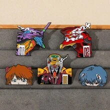 Bộ ghim cài ve áo tráng men nhân vật Anime EVA Q, huy hiệu cài áo hoạt hình dễ thương trang trí ba lô và quần áo, quà tặng cho fan - Nhiều màu - Xem 11