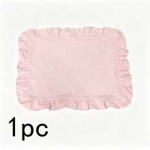 1 pieza/2 piezas/6 piezas Manteles individuales de unicolor francés con borde de volantes, servilletas pequeñas de encaje floral estilo Ins, mantel multiusos para cubrir el polvo - Multicolor - Ver 12