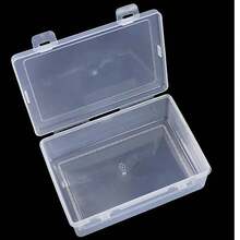 1pc Rectangular Transparent Plastic Fishing Tackle Storage Box, Jewelry Accessories Tool Organizer Box With Flip Lid, Transparent Plastic Box, Suitable For Electronic Components, Hardware Parts, Toy Parts, Suitable For Storing Small Items, Household Goods, Storage Organizer Box - Clear - View 6