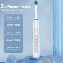 SENK Adult Rechargeable Electric Toothbrush With Type-C Charging Cable, Fully Intelligent Rotating Cleaning Device And Deep Cleaning Soft Bristles. 600mAh Battery Life, IP67 Waterproof Rating - Multicolor - View 8