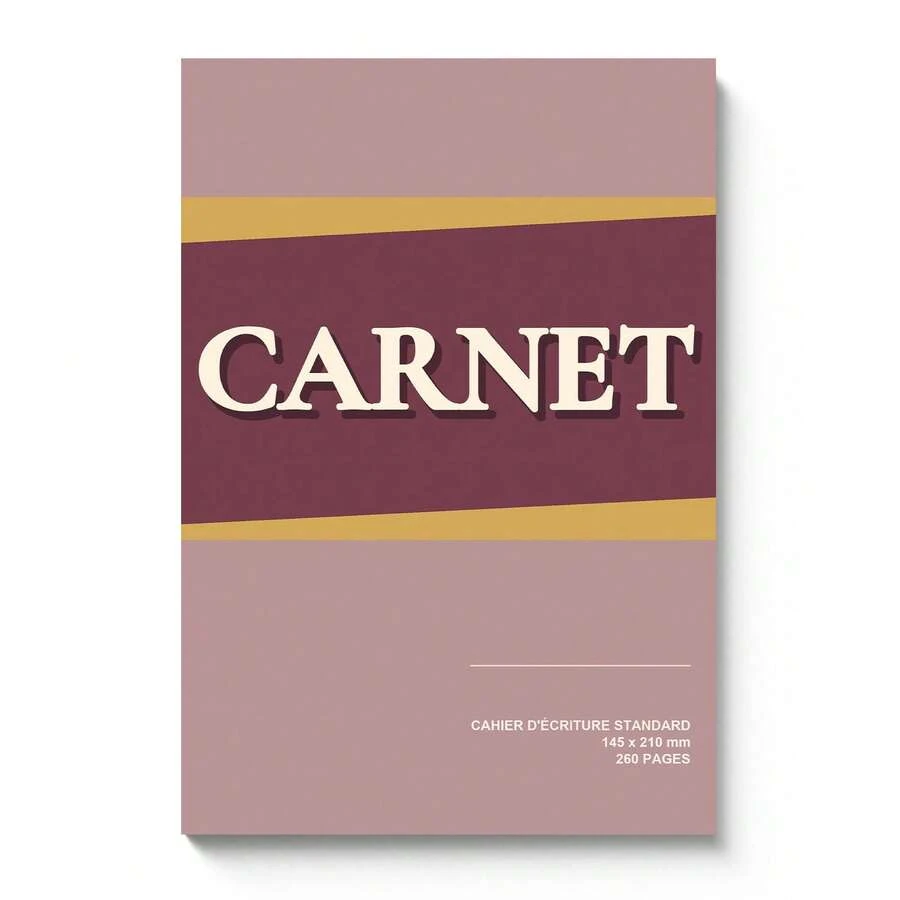 Buku Tulis Carnet Prancis, 260 Halaman, 145 X 210 Mm, Jurnal Minimalis Gaya A5 untuk Mencatat, Belajar, Catatan Kuliah, Rapat, Kantor, Sekolah, Menulis Sehari-hari, Kuliah, Kerja, Perlengkapan Sekolah, Perlengkapan Pelajar & Kantor - 260 Halaman – Carnet Prancis - View 1