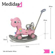 THE BABY SHOP Correpasillos Mecedor 3 en 1 con Luces Sonido Barra Guía  Niños 1 a 6 Años - Azul - Ver 4