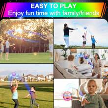 RGB Magic Flying Ball With Boomerang Effect, Mini Drone For Kids, Magic Ball With Built-In Lights And 360° Rotation, Flying Ball Hoverball Spinner Toy - Red - View 4