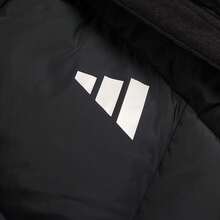 Adidas Men's Striped Down Puffer Jacket With Zipper, Windproof And Warm - Black - View 6