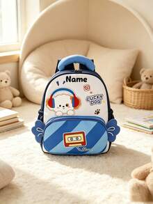 1pc Back To School Personalized Customized Casual Cute Cartoon Cat, Dog Candy Theme Backpack, Zipper Closure Nylon Material, Adjustable Shoulder Straps, Hand-Carry, Suitable For School, Shopping, Outdoor Travel, Daily Use. Birthday Gift. - Multicolor - View 11