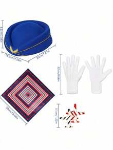 COS Flight Attendant Pilot Beret Costume Set, Sexy Bar Uniform For Single Party Nightclub Performance Stage - Flight Attendant 4-piece Set - View 2