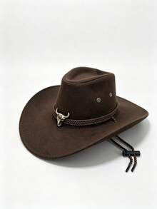 1pc Unisex Western Cowboy Hat, Sun Protection Jazz Hat, Suitable For All Seasons, Ideal For Outdoor Activities, Horse Riding, Gatherings And Photography. Foldable And Easy To Carry. - Multicolor - View 6