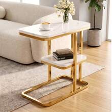 Sofa Side Table, Mini Coffee Table, Living Room Modern Side Cabinet, Balcony Storage Small Table, Luxury Square-Cornered Side Table. - Multicolor - View 1