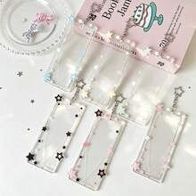 Colorful Star Acrylic Life Quadrant K-Pop Card Holder, Star Design Fangirl Y2Y Style Bag Charm Quad Card Holder Accessory - The Four Palaces Of Life - View 6