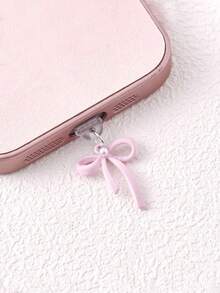 Bow Knot Dust Plug, Rubber Stopper For Charging Port & Data Port, Compatible With Apple & Type-C Phones - Multicolor - View 10