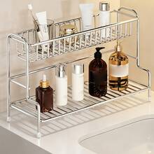 Light Luxury Silver Double-Layer Cup Rack, Desktop Cup Drainer Storage Rack, Kitchen Countertop Mug & Coffee Can Organizer - View 3