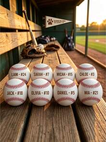 Personalized Baseball, Customized Baseball, Team Ball, League Ball, Baseball Gift, Baseball Season Gift Idea, Souvenir, Engraved Baseball, Personalized Gift From Son To Father, Team/League Ball, Perfect Christmas Gift - Multicolor - View 7