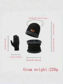 3pcs Unisex Thick Warm Fleece Cable Knit Hat, Scarf And Touchscreen Anti-Slip Gloves Set, Suitable For Daily Commute, Skiing, Cycling And Outdoor Activities - Multicolor - View 11