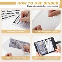 A6 Money Saving Organizer PU Leather Budget Binder Marble Notebook Budgets Planner Envelope Office School Supplies - A - View 10