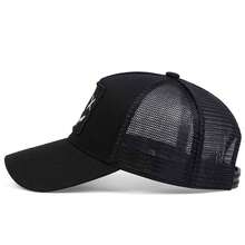 1pc Men's Smiling Face Embroidered Trucker Hat, Fashion Baseball Cap, Sports Mesh Cap, Outdoor Sun Protection Casual Hat For Spring/Autumn Travel, Beach Vacation - Multicolor - View 8