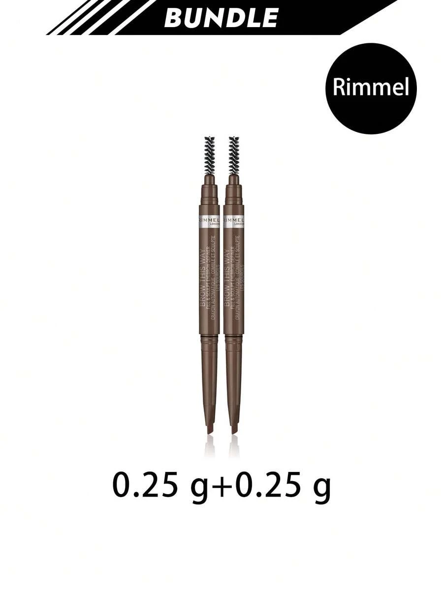 [Bundle] Rimmel Brow This Way Fill & Sculpt Eyebrow Definer 02 Medium Brown X 2 - 02 Medium Brown - View 1