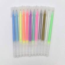 12pcs Neutral Fine Tip Sketching Fluorescent Pens, Large Capacity Disposable Artist Black Paper Drawing Design Illustration Art Supplies - A - View 11